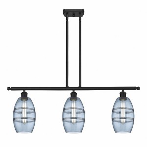 Vaz - 3 Light Stem Hung Island In Industrial Style-8.63 Inches Tall and 36 Inches Wide - 1 of 1