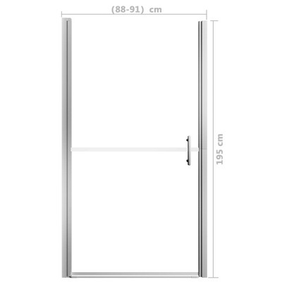 Clear Tempered Glass Shower Door with Aluminum Frame