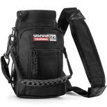 Wild Wolf Outfitters 32oz Water Bottle Holder: Military Grade Carrier w/ 2 Pockets & Padded Shoulder Strap