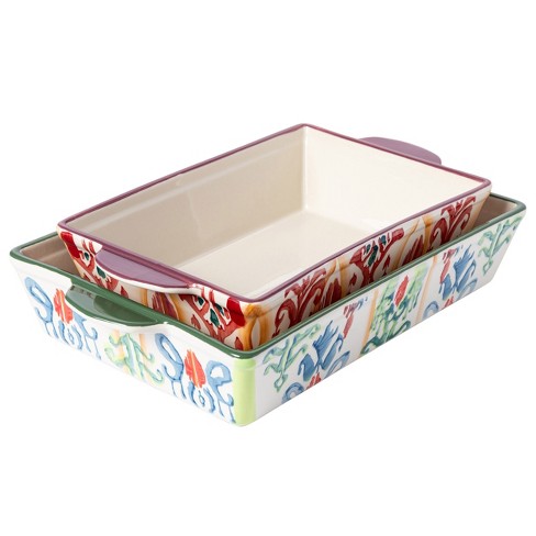 The Pioneer Woman Spring Bouquet Rectangular Baking Casserole Dishes 2- Pc  Set 