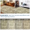 Vintage Area Rug, Washable Floral Rug ¨C Non-Slip Low Pile Oriental Carpet for Living Room, Bedroom - 4 of 4
