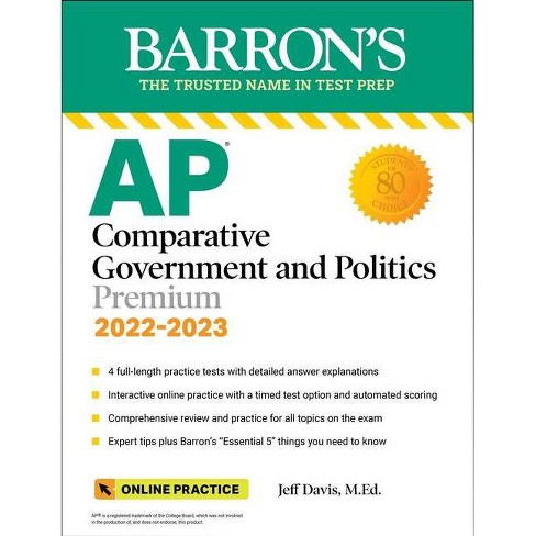 Ap Comparative Government And Politics Premium 2022 2023 4 Practice Tests Comprehensive Review Online Practice Barron S Test Prep Target