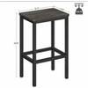 VASAGLE Bar Stools, Set of 2 Bar Chairs, Kitchen Breakfast Bar Stools with Footrest, Industrial in Living Room, Party Room - 3 of 4
