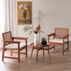 Tangkula Outdoor Hardwood Armchairs Set of 2/4 Weather-resistant Slatted Armchairs w/Removable Cushions - 2 of 4
