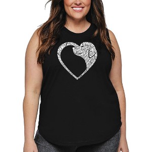 LA Pop Art Dog Heart - Women's Word Art Tank Top - 1 of 4