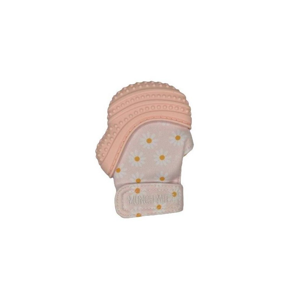 Photos - Rattle / Teether Malarkey Kids Munch Mitt Teether - Pink Daisies