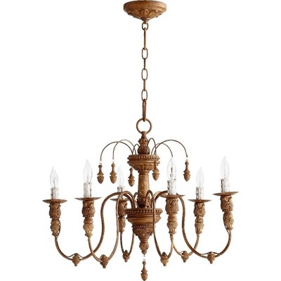 Quorum Lighting Salento 6-Light Chandelier, French Umber, 25 Width, 20 Height
