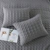 Dark Grey Quilt King Size Bedding Set, Lightweight Soft Coverlet, 3 Pieces, 104x90 Inches - 4 of 4