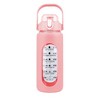 NewHome "64Oz Glass Water Bottle with Time Marker, Straw, Silicone Sleeve & Motivational Quote for Fitness" Pink - 2 of 4