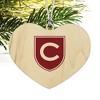 Colgate University Secondary Logo Heart Love Wood Christmas Tree Holiday Ornament - 2 of 3