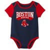 MLB Boston Red Sox Infant Boys' 3pk White Bodysuit - 4 of 4