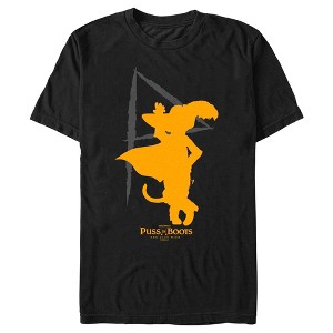 Men's Puss in Boots: The Last Wish Yellow Silhouette T-Shirt - 1 of 4