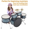 5-Piece Junior Drum Set, A Complete Kit for Kids with Stool, Sticks & Pedal, Beginner Set, Perfect Musical Gift for Boys & Girls - 2 of 4