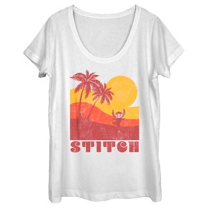 Women's Lilo & Stitch Colorblock Sunset Stitch - 1 of 4