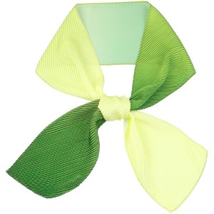 INSPIRE CHIC Women's Solid Contrast Color Pleated Long Satin Neck Scarves 49.2"x4.3" 1 Pc - 1 of 4