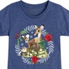 Girls' - Disney - Christmas - Family In The Forest Fitted Short Sleeve Graphic T-Shirt - 2 of 4
