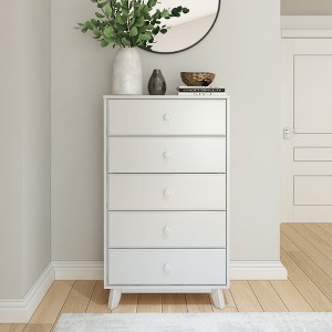 Plank+Beam Solid Wood Classic 5-Drawer Solid Wood Dresser, Storage Dresser for Bedroom, Chest of Drawers - 1 of 4