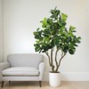 KTMBDW 7ft Artificial Fiddle Leaf Fig Tree (82.7in) with Plastic Nursery Pot Faux Tree, Ficus Lyrata Fake Plant for Office Living Room Home Decor - 3 of 4