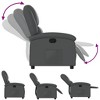 vidaXL Gray Faux Leather Manual Recliner Chair - Wingback Reclining Armchair for Elderly with Side Pocket and Padded Support - 4 of 4