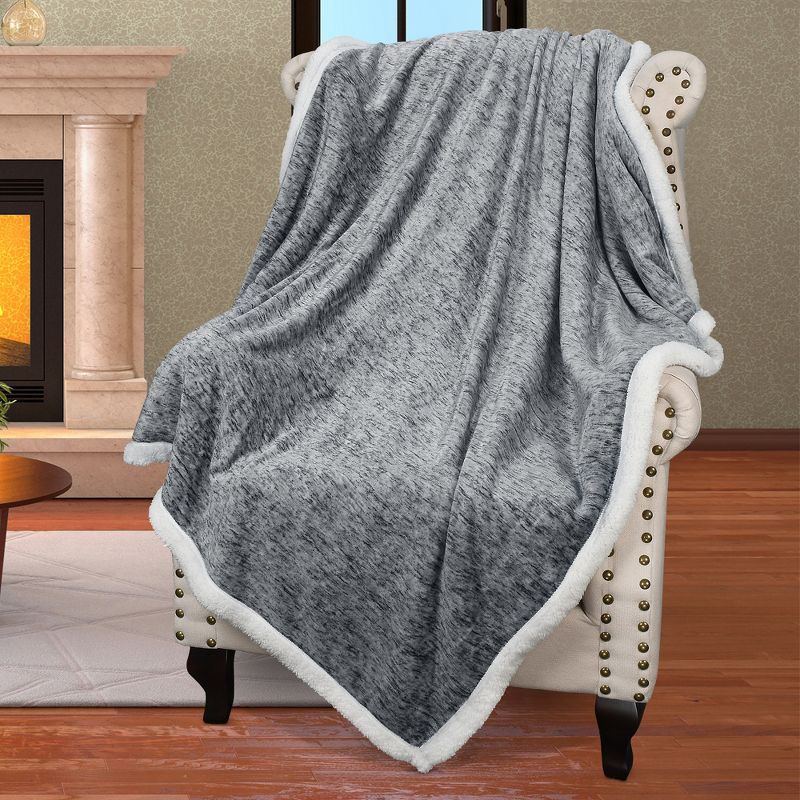 Catalonia Fleece Throw Blanket, Super Soft Fluffy Fuzzy Comfy Velvet Plush Fleece TV Blankets and Throws for Sofa, 50x60 inches, Melange, 1 of 6