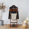 YIYIBYUS Wood Suit Rack, Freestanding clothing valet stand with Drawer, Contour Hanger, Trouser Bar - 2 of 4