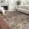 Washable Area Rug for Living Room & Bedroom – Non-Slip Vintage Floral Accent Carpet, Low Pile, Stain Resistant - 3 of 4