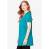 Woman Within Plus Size Perfect Short-Sleeve Scoop-Neck Henley Tunic - 4 of 4