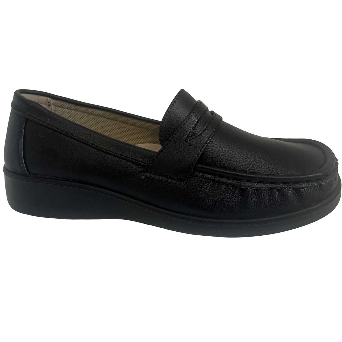 Женские туфли Bangka Women's Comfort Loafers Shoes Hotel Restaurant Work Shoes, Black-6 — фото 3