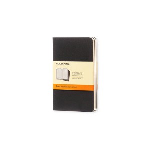 Moleskine 3pk College Ruled Solid Composition Notebooks 5.5"x 3.75" Black: Small Journal Notebook, Pocket Size, Soft Cover - 1 of 4