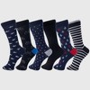 Alpine Swiss Mens Cotton 18 Pack Dress Socks Solid Ribbed Argyle Shoe Size 6-12 - 2 of 4