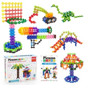 PICASSO-TILES 550 PC  Rainbow Interlocking Building Chip, STEM Toys for Kids 3+ - 1 of 4