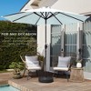 Best Choice Products 10ft Outdoor Steel Market Patio Umbrella w/ Crank, Tilt Push Button, 6 Ribs - 3 of 4