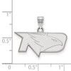 Black Bow Jewelry 14k White Gold North Dakota Fighting Hawks NCAA Small Pendant - 2 of 3