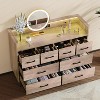 CuisinSmart 8-Drawer Dresser, Wide Bedroom Dresser Chest with Open Space, Modern Chest of Wide Drawers for Living Room, Entryway, Hallway - 3 of 4