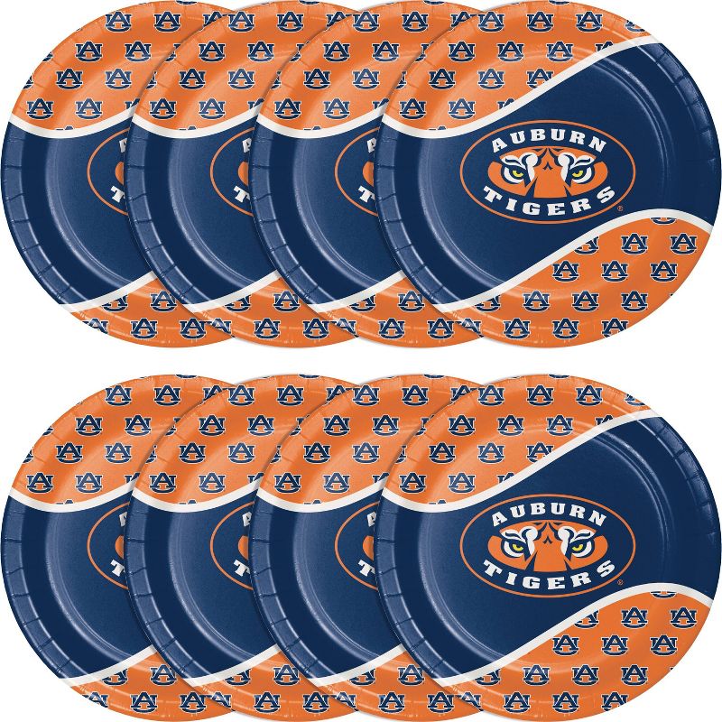 24ct Auburn Tigers Paper Plates Navy - NCAA, 3 of 4
