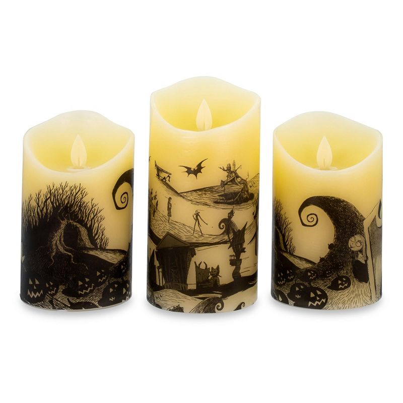 Ukonic Disney Nightmare Before Christmas LED Flickering Flameless Candles | Set of 3, 1 of 11