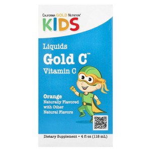 California Gold Nutrition Kids Gold C, Liquid Vitamin C, Tart Orange, 4 fl oz (118 ml) - 1 of 3