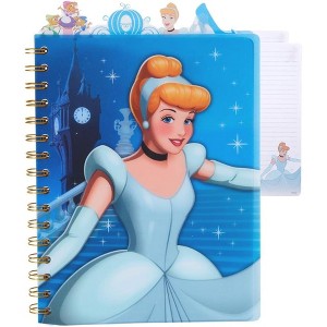 Disney Cinderella Tab Journal Notebook, Spiral Bound, 96 Lined Pages, 7 x 8 inches - 1 of 1