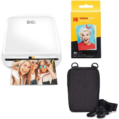 KODAK Step Wireless Photo Printer (White) Go Bundle