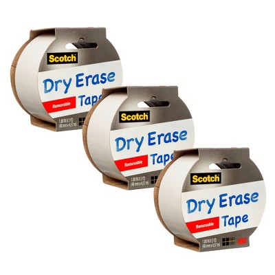 Scotch Dry Erase Tape, 1.88 Inches x 5 Yards, White 