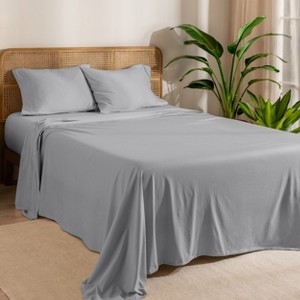 Bare Home Organic Cotton Jersey Sheet Set - 1 of 4