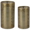 Decorative Punched Metal Candle Holders – 10" Tall Set of 4 by Melrose - 2 of 3