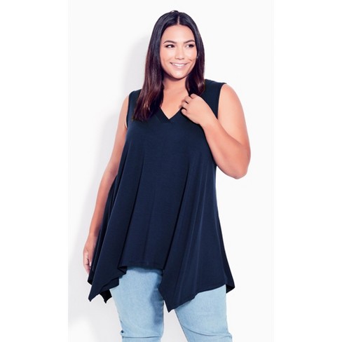 Avenue Studio  Women's Plus Size Longline Blouse - Teal - 26w/28w : Target