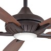 60" Minka Aire Modern Indoor Ceiling Fan with LED Light Remote Control Oil Rubbed Bronze for Living Room Family Dining Home Office - image 3 of 4