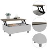 Lift-Top Coffee Table with Hidden Storage and Wheels ¨C Ideal for Living Room or Entertainment Areas - 3 of 4