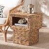 bali & pari Raziel Seagrass End Table: Fully Assembled, Bohemian Design, Open Shelf Storage - 2 of 4
