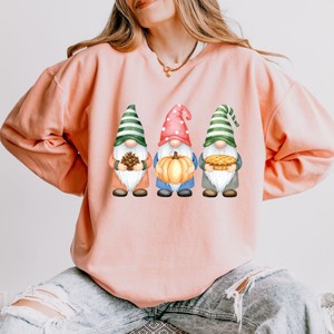 Simply Sage Market Fall Three Gnomes Lightweight Garment Dyed Sweatshirt - 1 of 4