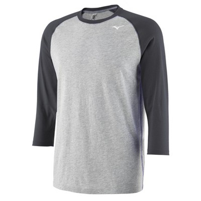 Mizuno Youth Mizuno 3/4 Practice Tee Youth - Boys Size Small In Color Grey-Charcoal (9192)
