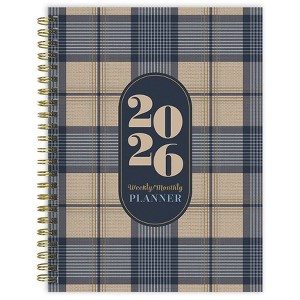 TF Publishing 8"x6.5" 2026 Classic Plaid Medium Weekly Monthly Planner - 1 of 4