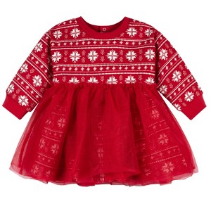 Gerber Baby Girls' Christmas Tulle Dress - 1 of 4
